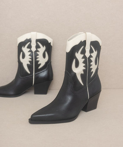 OASIS SOCIETY Houston - Layered Panel Cowboy Boots by Oasis Society | Fleurcouture