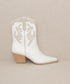 OASIS SOCIETY Houston - Layered Panel Cowboy Boots WHITE 6 by Oasis Society | Fleurcouture