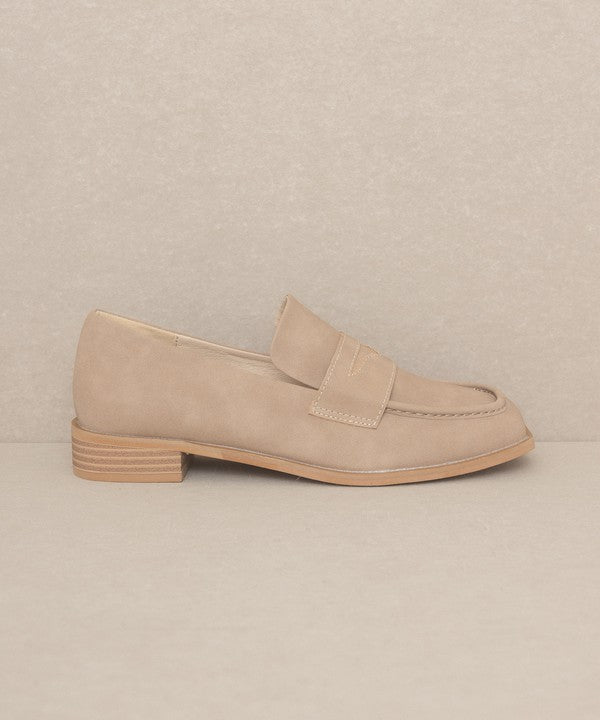 OASIS SOCIETY June - Square Toe Penny Loafers CEDAR WOOD 6 by Oasis Society | Fleurcouture