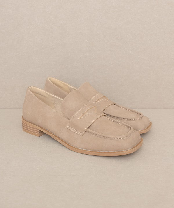 OASIS SOCIETY June - Square Toe Penny Loafers by Oasis Society | Fleurcouture