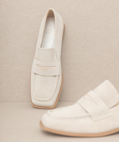 OASIS SOCIETY June - Square Toe Penny Loafers by Oasis Society | Fleurcouture