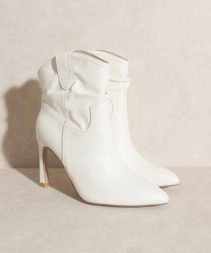 Oasis Society Kate - Slim Heel Booties WHITE 6 by Oasis Society | Fleurcouture