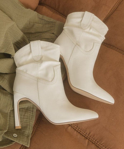 Oasis Society Kate - Slim Heel Booties WHITE by Oasis Society | Fleurcouture