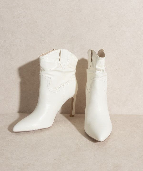 Oasis Society Kate - Slim Heel Booties WHITE by Oasis Society | Fleurcouture