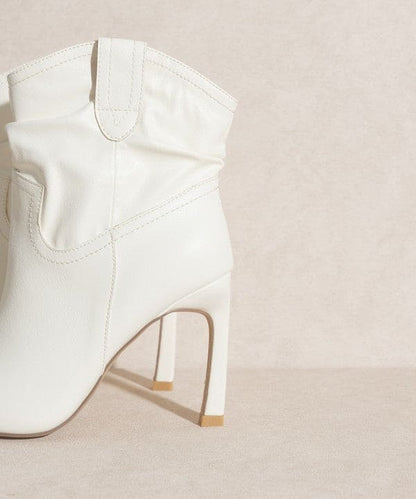 Oasis Society Kate - Slim Heel Booties WHITE by Oasis Society | Fleurcouture