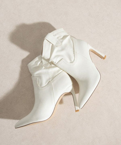 Oasis Society Kate - Slim Heel Booties WHITE by Oasis Society | Fleurcouture