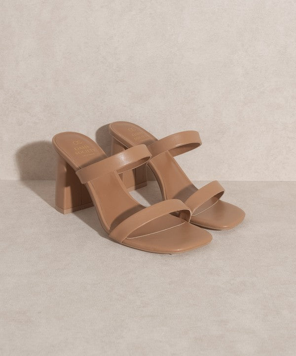 OASIS SOCIETY Khloe - Modern Strappy Heel TAUPE 7.5 by Oasis Society | Fleurcouture