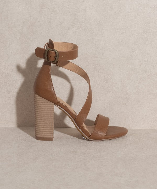 OASIS SOCIETY Kimberly - Strappy Sandal Heel BROWN by Oasis Society | Fleurcouture