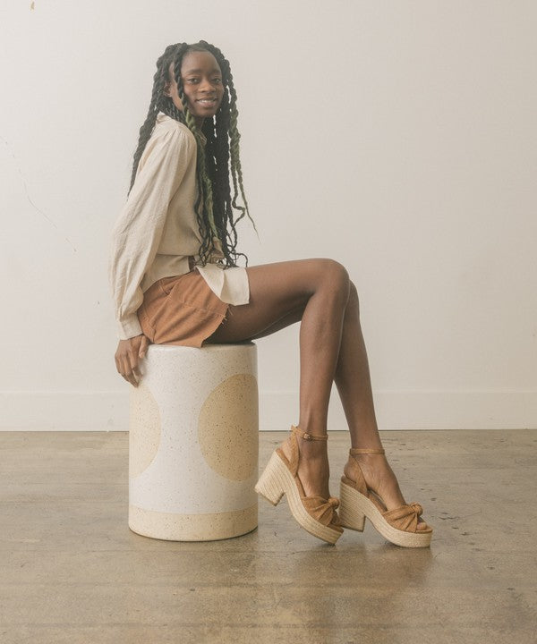 OASIS SOCIETY Mackenzie - Espadrille Wedge Sandal LATTE by Oasis Society | Fleurcouture