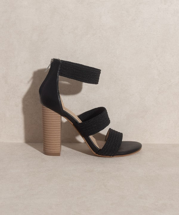 OASIS SOCIETY Presleym - Lifted Heel Sandal BLACK by Oasis Society | Fleurcouture