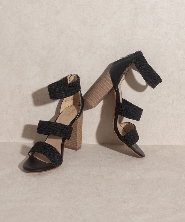 OASIS SOCIETY Presleym - Lifted Heel Sandal BLACK by Oasis Society | Fleurcouture