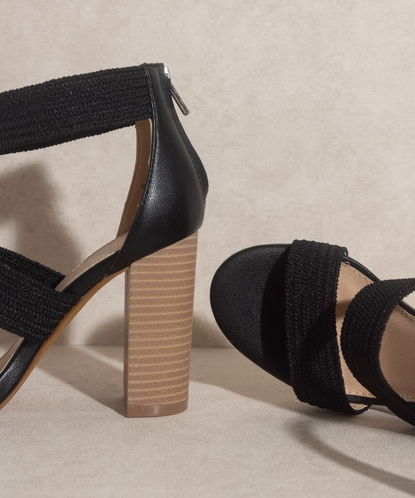 OASIS SOCIETY Presleym - Lifted Heel Sandal BLACK by Oasis Society | Fleurcouture