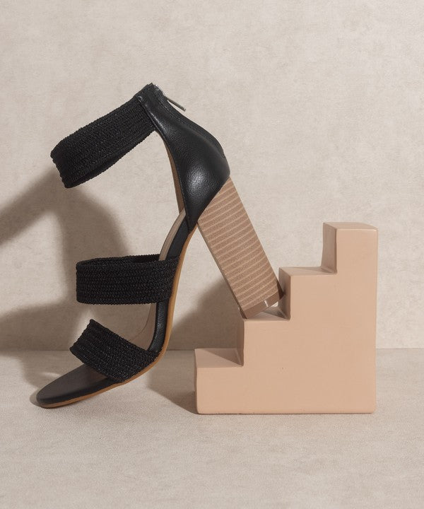 OASIS SOCIETY Presleym - Lifted Heel Sandal BLACK by Oasis Society | Fleurcouture