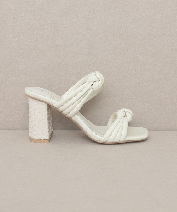 Oasis Society Raquel - Strappy Knot Heel BEIGE 6 by Oasis Society | Fleurcouture