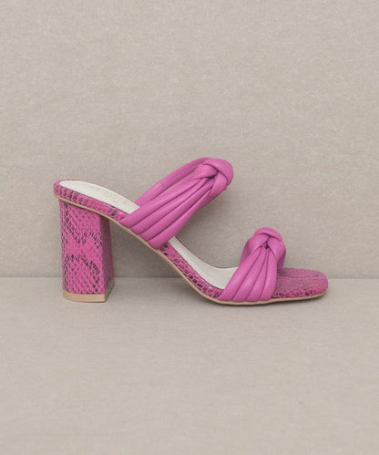 Oasis Society Raquel - Strappy Knot Heel FUCHSIA 6 by Oasis Society | Fleurcouture