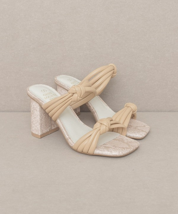 Oasis Society Raquel - Strappy Knot Heel NUDE 6 by Oasis Society | Fleurcouture