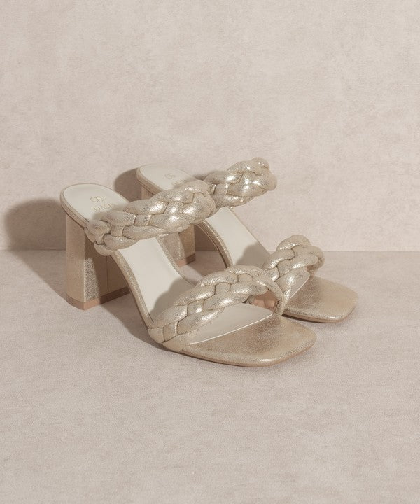 OASIS SOCIETY Savannah - Metallic Heel LIGHT GOLD 6 by Oasis Society | Fleurcouture