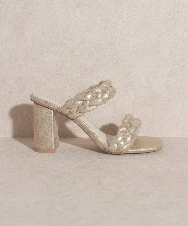 OASIS SOCIETY Savannah - Metallic Heel LIGHT GOLD 6 by Oasis Society | Fleurcouture