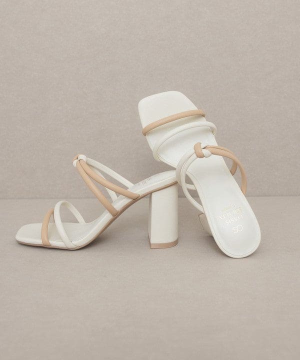 Oasis Society Sawyer - Two Strap Summer Heel BEIGE 9 by Oasis Society | Fleurcouture