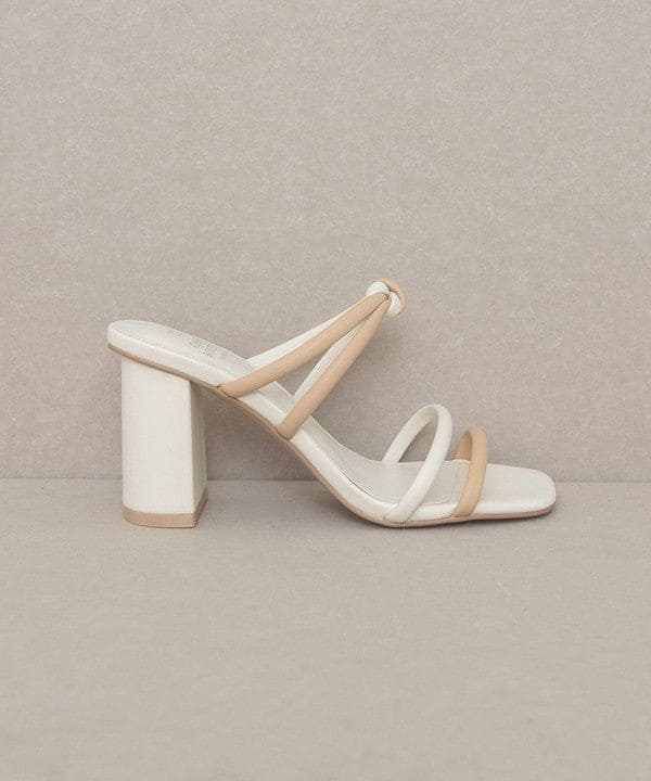 Oasis Society Sawyer - Two Strap Summer Heel BEIGE by Oasis Society | Fleurcouture