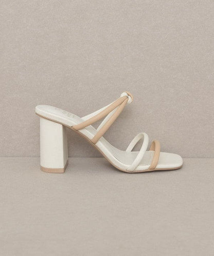 Oasis Society Sawyer - Two Strap Summer Heel BEIGE by Oasis Society | Fleurcouture