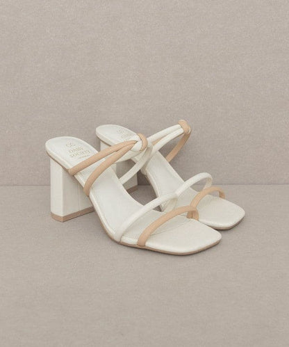 Oasis Society Sawyer - Two Strap Summer Heel BEIGE by Oasis Society | Fleurcouture