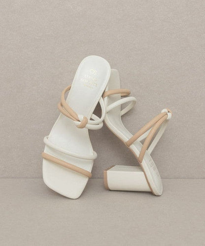 Oasis Society Sawyer - Two Strap Summer Heel BEIGE by Oasis Society | Fleurcouture