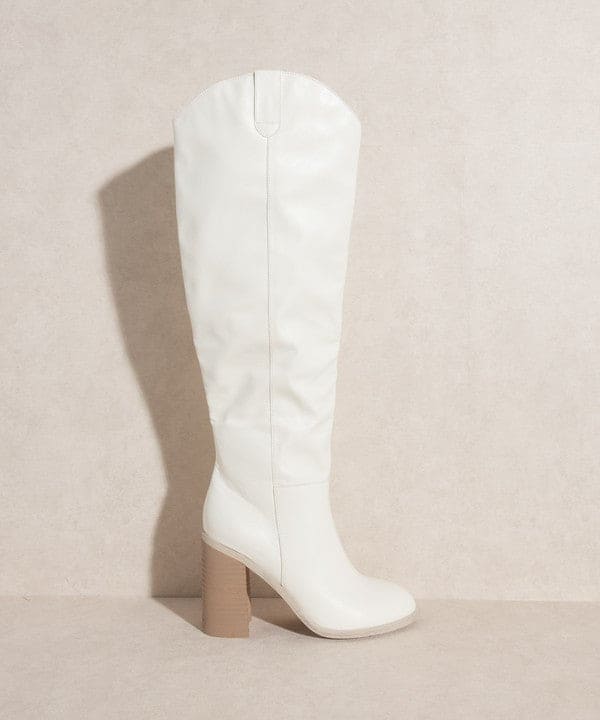 OASIS SOCIETY Stephanie - Knee-High Boots WHITE 6 by Oasis Society | Fleurcouture