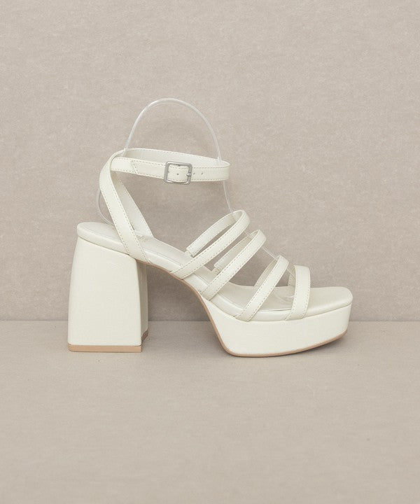 OASIS SOCIETY Talia - Strappy platform heel BEIGE 6 by Oasis Society | Fleurcouture