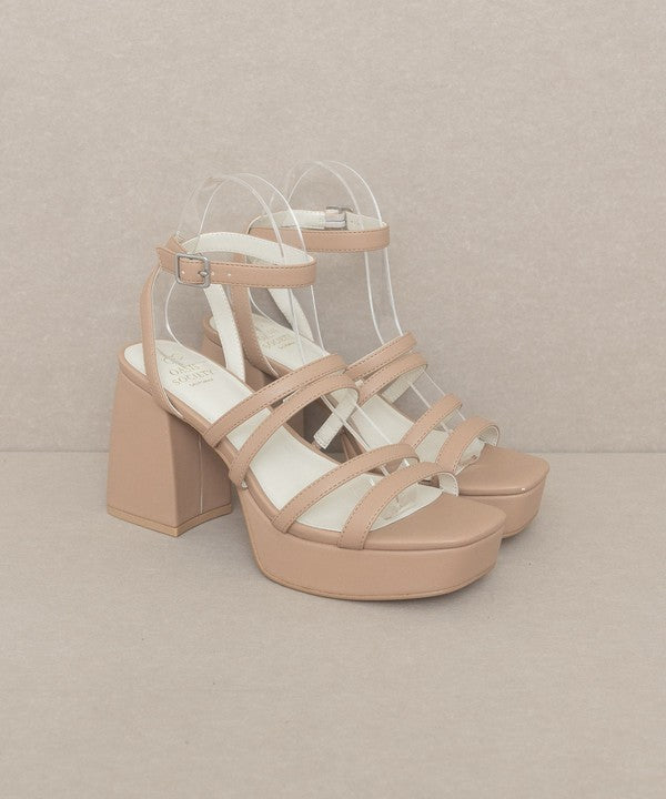 OASIS SOCIETY Talia - Strappy platform heel DUSTY ROSE 6 by Oasis Society | Fleurcouture