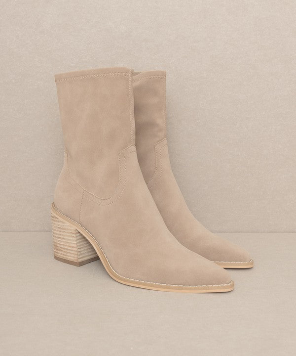 OASIS SOCIETY Vienna - Sleek Ankle Hugging Booties CEDAR WOOD 6 by Oasis Society | Fleurcouture