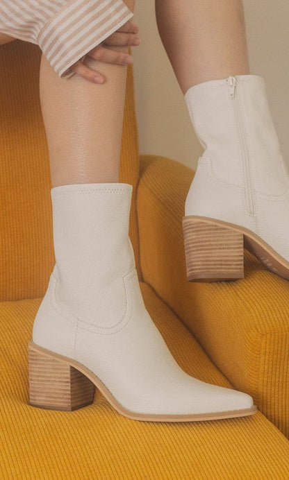 OASIS SOCIETY Vienna - Sleek Ankle Hugging Booties OFF WHITE 6 by Oasis Society | Fleurcouture