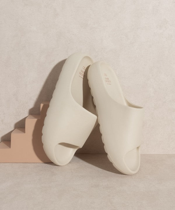 OASIS SOCIETY Wyatt - Comfort Slides NUDE by Oasis Society | Fleurcouture