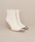 OASIS SOCIETY Zion - Bootie with Etched Metal Toe BEIGE 6 by Oasis Society | Fleurcouture