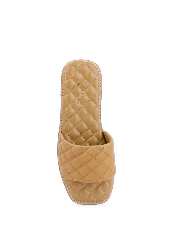 ODALTA Handcrafted Quilted Summer Flats by Rag Company | Fleurcouture