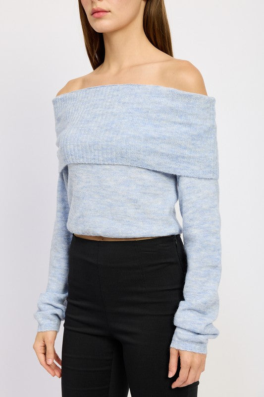 OFF SHOULDER FOLD OVER TOP by Emory Park | Fleurcouture