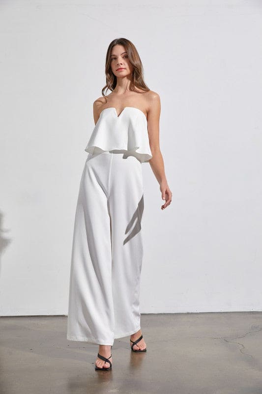 Off Shoulder Jumpsuit OFF WHITE S by Do + Be Collection | Fleurcouture