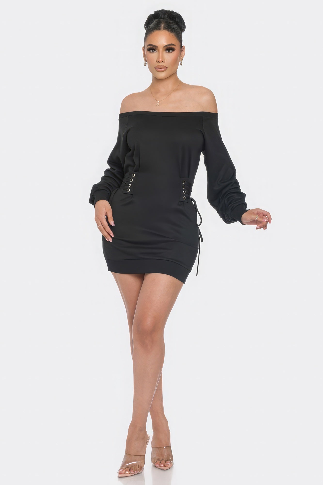 Off Shoulder Mini Dress by Fleurcouture | Fleurcouture