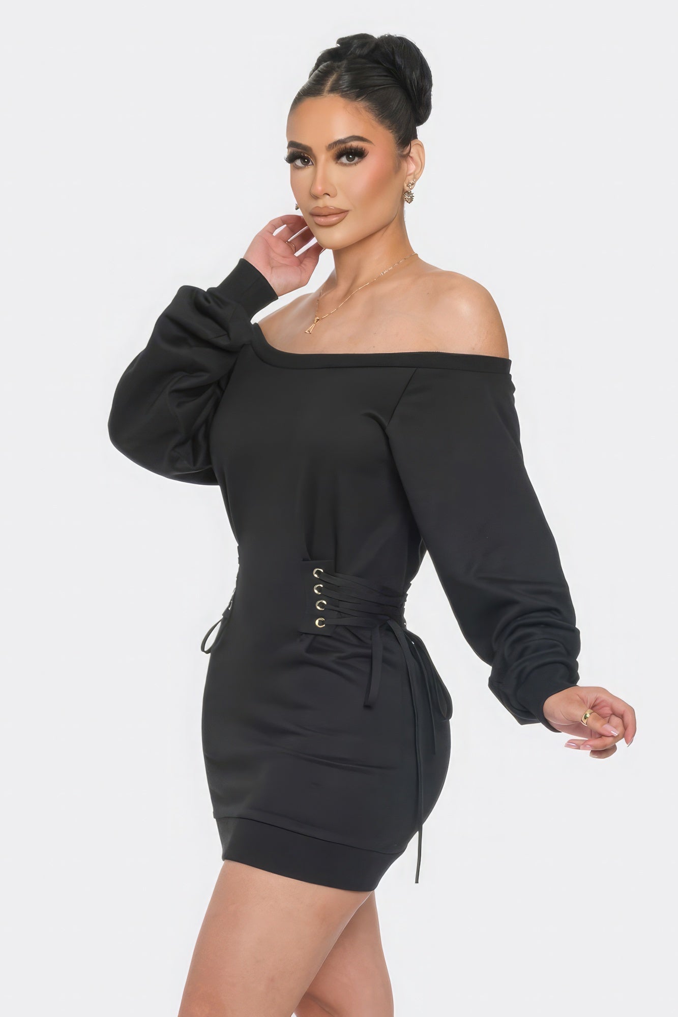 Off Shoulder Mini Dress by Fleurcouture | Fleurcouture