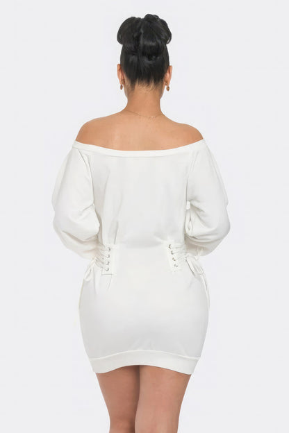 Off Shoulder Mini Dress by Fleurcouture | Fleurcouture