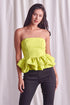 Off Shoulder Ruffle Top LIME S by Do + Be Collection | Fleurcouture