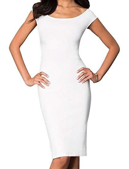 OFF THE SHOULDER LONG BACK DRESS WITH X BACK White S by Cheryl Creations | Fleurcouture