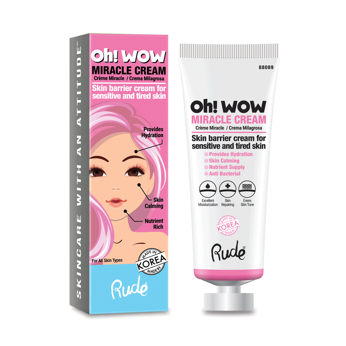 Oh Wow! Miracle Cream Moisturizer by Rude Cosmetics | Fleurcouture