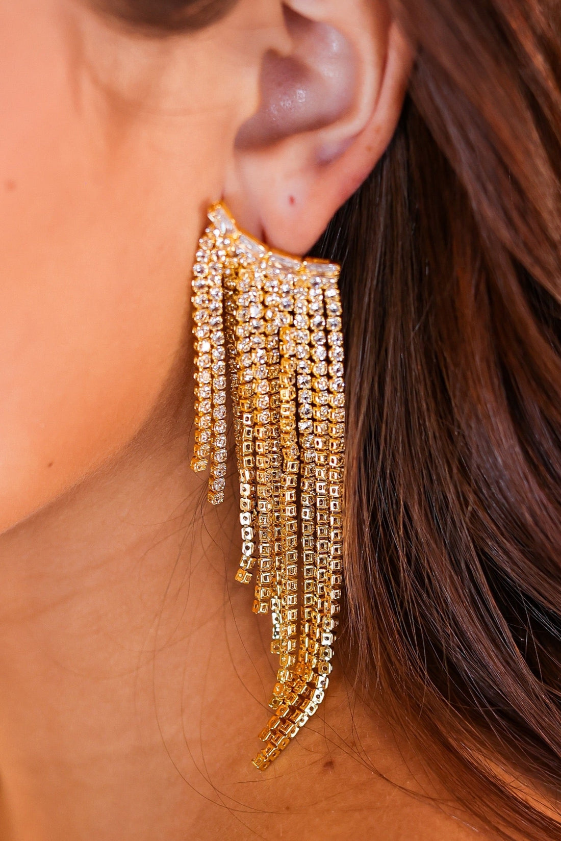 Oh Your Fancy Gold Beaded Tassel Earrings Gold One Size Earrings by Ashlyn Rose | Fleurcouture