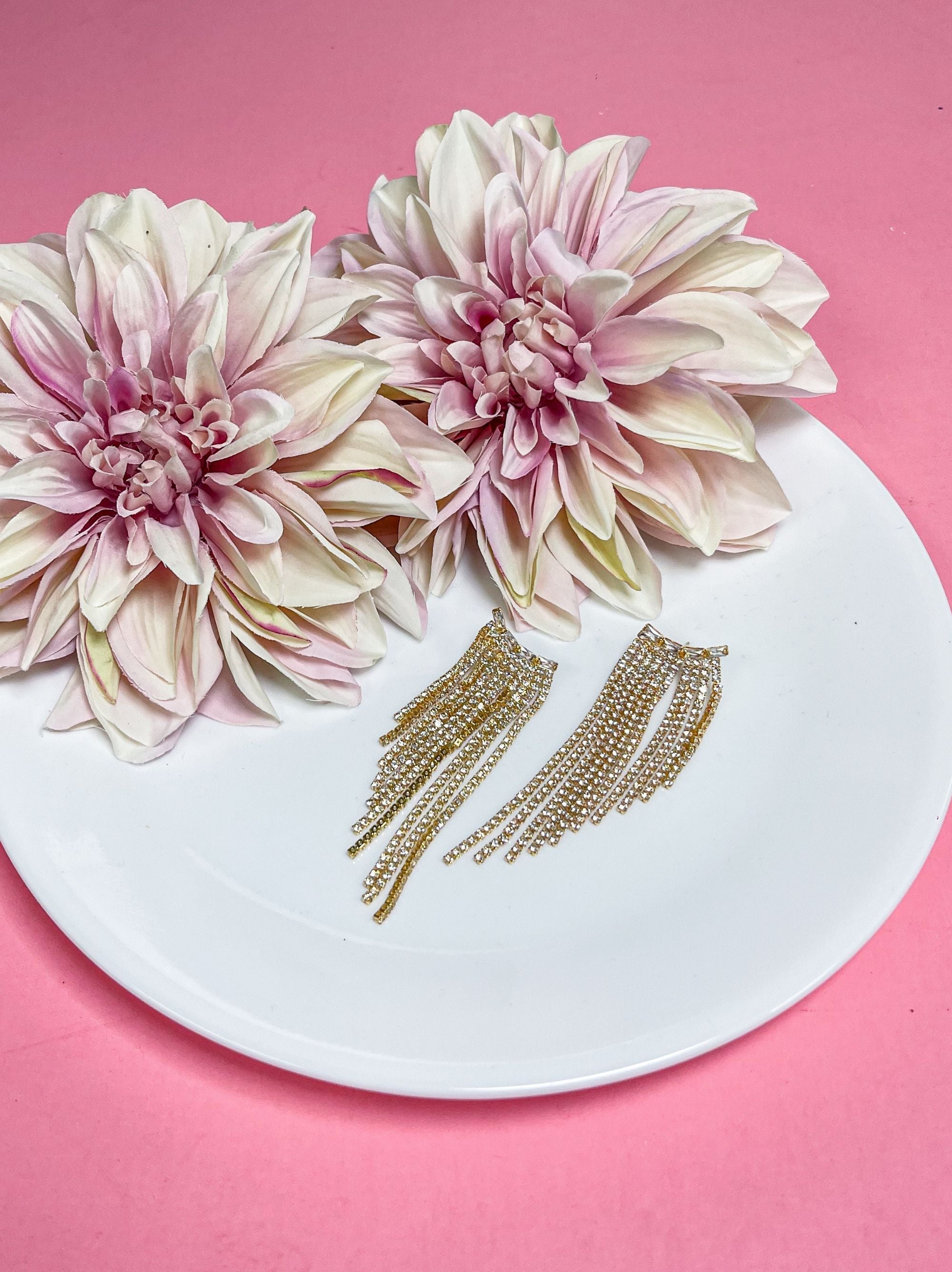 Oh Your Fancy Gold Beaded Tassel Earrings Gold One Size Earrings by Ashlyn Rose | Fleurcouture