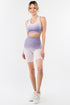 Ombre Seamless Biker Short Set Lavender S by OTOS Active | Fleurcouture