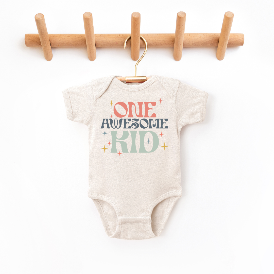 One Awesome Kid Infant Bodysuit Baby &amp; Toddler Clothing by Tea Shirt Shoppe | Fleurcouture