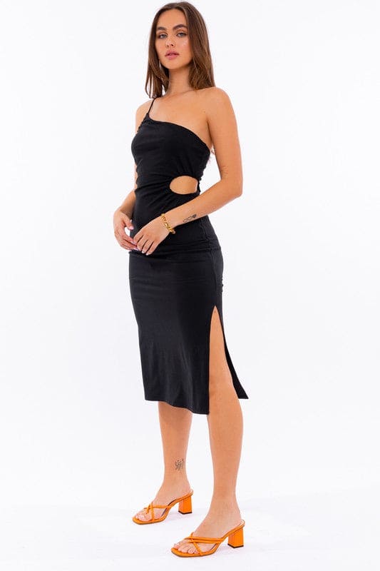 One Shoulder Midi Dress by LE LIS | Fleurcouture