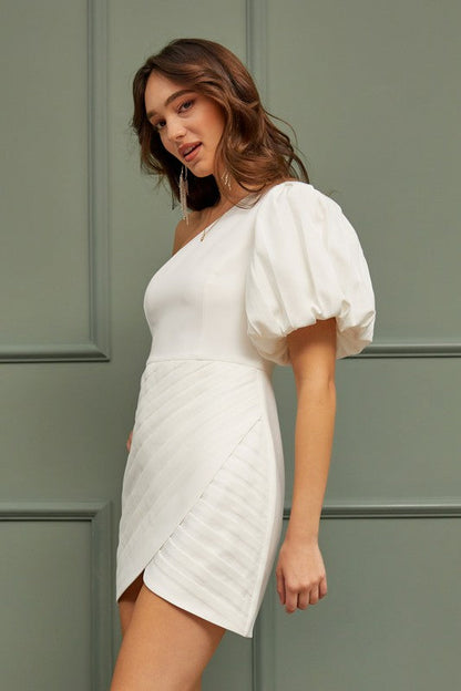 One Shoulder Ruffle Dress S by Do + Be Collection | Fleurcouture