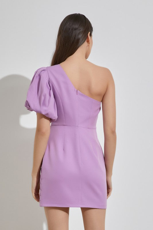 One Shoulder Ruffle Dress S by Do + Be Collection | Fleurcouture